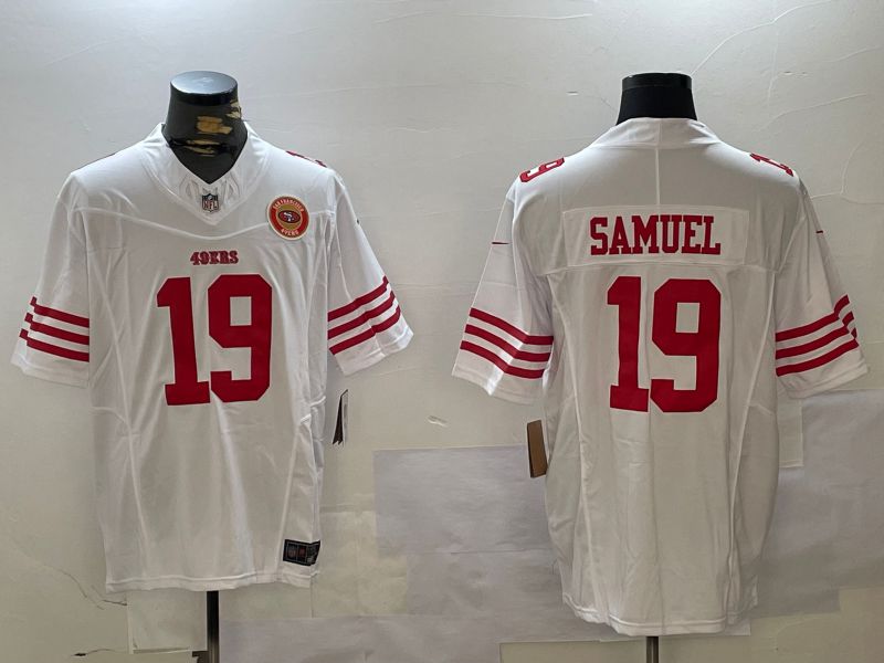 Men San Francisco 49ers #19 Samuel White three generations 2024 Nike Limited NFL Jersey style 10->->